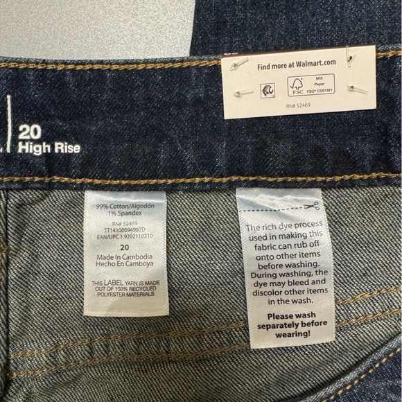 Time And Tru High Rise Cropped Jeans - 20 - Picture 7 of 7